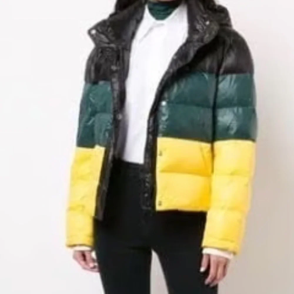 Proenza Schouler white label Puffer hooded coat Jacket - Black, Green, Yellow S